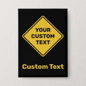 Namensschild für die benutzerdefinierte Warnung Di Button (Vorderseite)