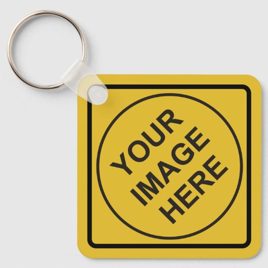 Namensschild für die benutzerdefinierte Warnung Di Schlüsselanhänger (Vorderseite)