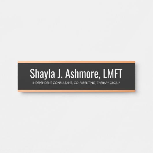 Namensschild für die berufliche Tür (Vorderseite )