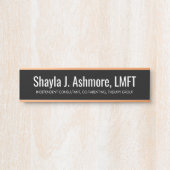 Namensschild für die berufliche Tür (Vorderseite )