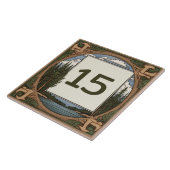 Namensschild für die Kabinenhausnummer des benutze Fliese (Seite)