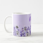 Namensschild für Lavenderfloralen elegant Kaffeetasse (Links)