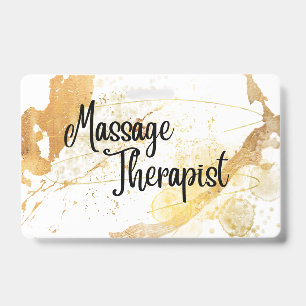 Namensschild für Massagetherapeuten Ausweis