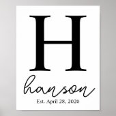 Namensschild für personalisierte Leinwand Poster (Vorne)