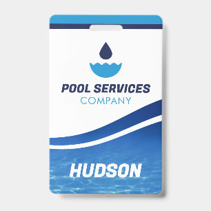 Namensschild für Pooltechniker Pool-Serviceunter Ausweis
