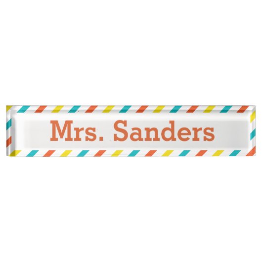 Namensschild für Stricklehrer Namensplakette (Vorderseite)