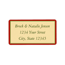 Namensschild für Weihnachtsfeiertage Adressaufkleber