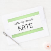Namensschild Hallo mein Name ist Rechteckiger Aufkleber (Umschlag)