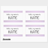 Namensschild Hallo mein Name ist Rechteckiger Aufkleber (Blatt)