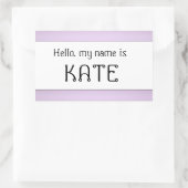 Namensschild Hallo mein Name ist Rechteckiger Aufkleber (Tasche)