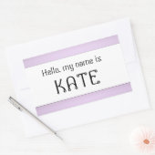 Namensschild Hallo mein Name ist Rechteckiger Aufkleber (Umschlag)
