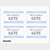 Namensschild Hallo mein Name ist Rechteckiger Aufkleber (Blatt)