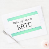 Namensschild Hallo mein Name ist Rechteckiger Aufkleber (Umschlag)