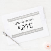Namensschild Hallo mein Name ist Rechteckiger Aufkleber (Umschlag)