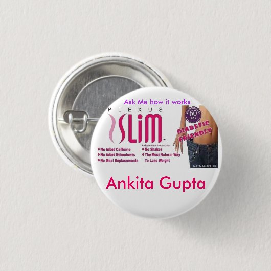 Namensschild-Knopf Button (Vorne & Hinten)