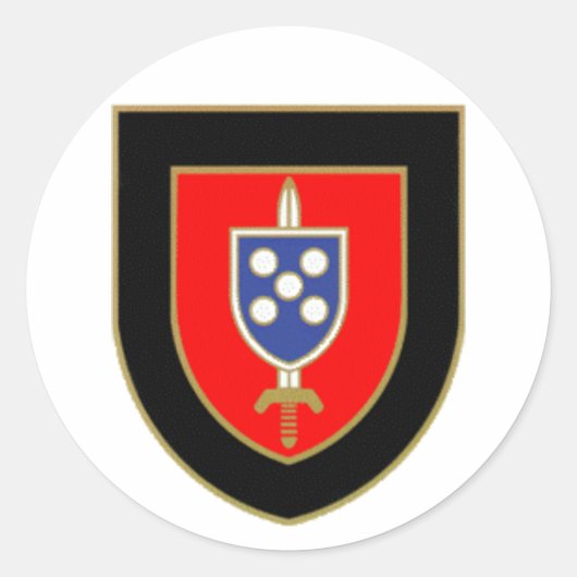 Namensschild Kommandos Portugal Runder Aufkleber (Vorderseite)