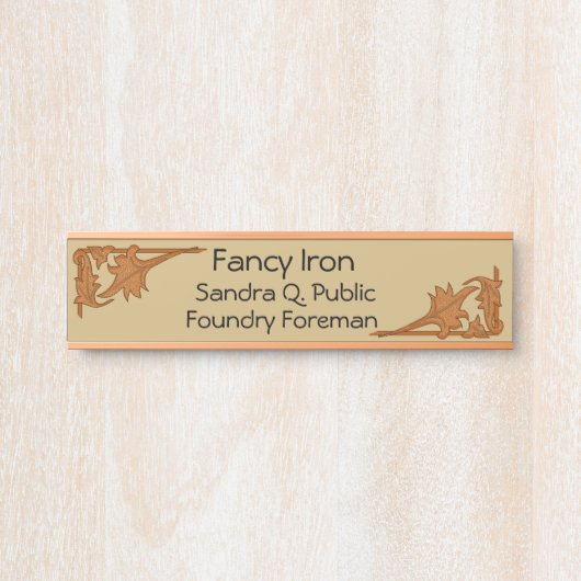 Namensschild - Leafarben (Vorderseite )