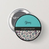 Namensschild: Leopard-Drucknamenvorlage Button (Vorne & Hinten)