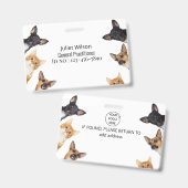 Namensschild Logo des Tierarztes des Abzeichens Ausweis (Vorder- & Rückseite)