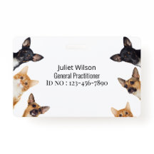 Namensschild Logo des Tierarztes des Abzeichens