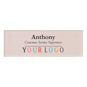 Namensschild Magnet Personalisiertes Logo Mitarbei Namenschild