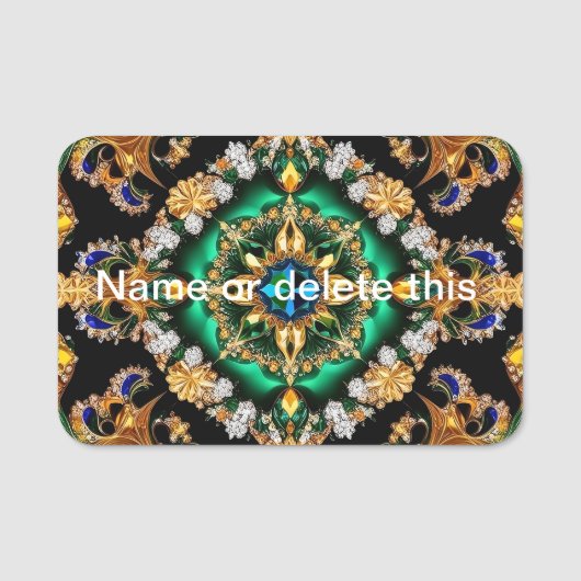 Namensschild mit brasilianischen Farben (Vorderseite)