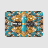 Namensschild mit den Bahamas-Farben (Vorderseite)