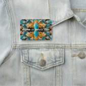 Namensschild mit den Bahamas-Farben (Beispiel)