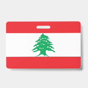 Namensschild mit Flagge des Libanon Ausweis