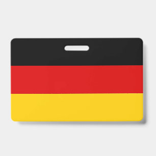Namensschild mit Flagge Deutschlands Ausweis