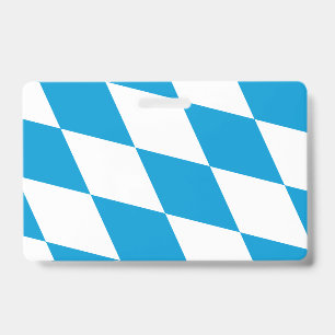 Namensschild mit Flagge von Bayern, Deutschland Ausweis
