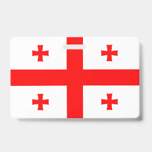 Namensschild mit Flagge von Georgien Ausweis