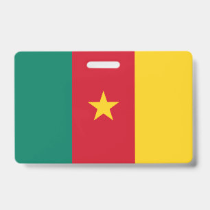 Namensschild mit Flagge von Kamerun Ausweis