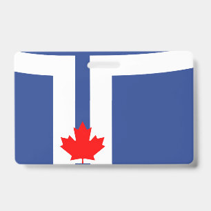 Namensschild mit Flagge von Toronto, Kanada Ausweis