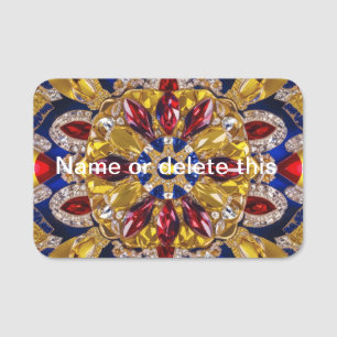 Namensschild mit kolumbianischen Farben