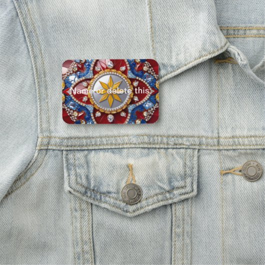 Namensschild mit kolumbianischen Farben (Beispiel)