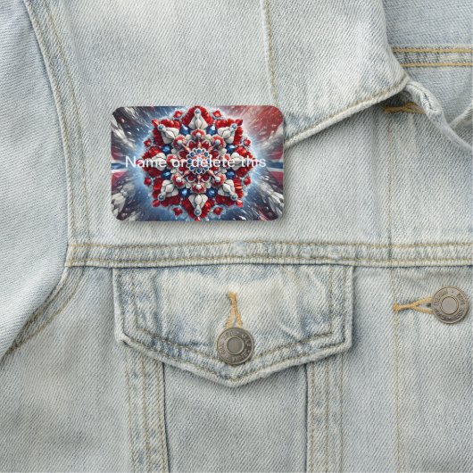 Namensschild mit norwegischen Farben (Beispiel)