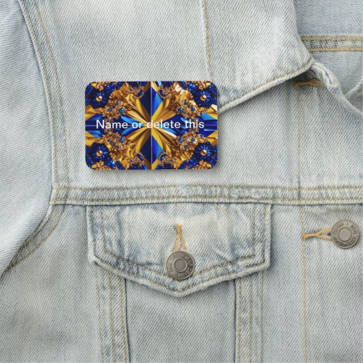 Namensschild mit Schweden Farben (Beispiel)