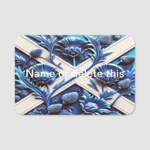 Namensschild mit Scottish Thistles Design