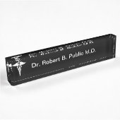 Namensschild Monogramm-Doktor-Desk Namensplakette