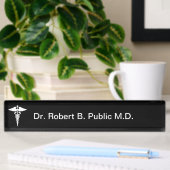 Namensschild Monogramm-Doktor-Desk Namensplakette