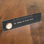 Namensschild Monogramm-Doktor-Desk Namensplakette (Seite)