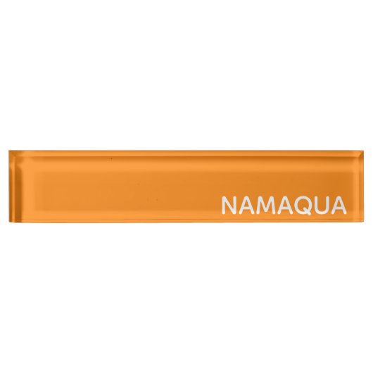 Namensschild Namaqua orange Namensplakette (Vorderseite)