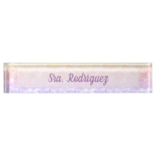 Namensschild Placa de Nombre Para escritorio Namensplakette (Vorderseite)