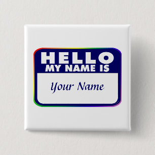 Namensschild-Schablone Button