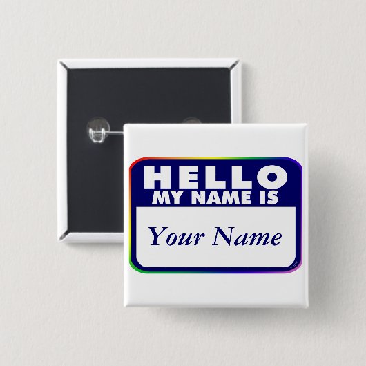 Namensschild - schaffen Sie Ihre Selbst Button (Vorne & Hinten)