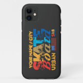 Namensschild-Skateboard Städtische SK8-Distressive Case-Mate iPhone Hülle (Rückseite)