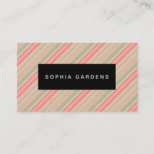 Namensschild - Streifen 310515 (5) Visitenkarte (Vorderseite)