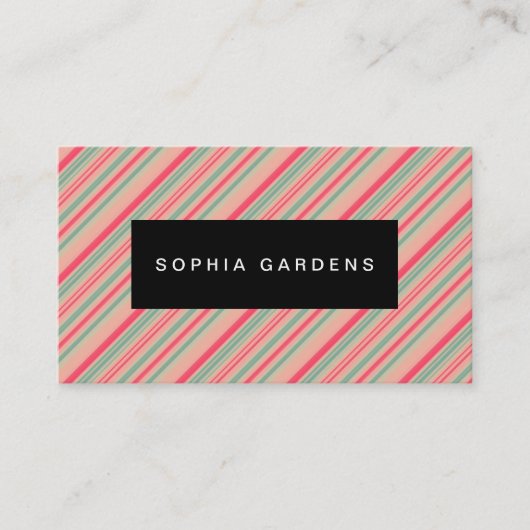 Namensschild - Streifen 310515 (6) Visitenkarte (Vorderseite)