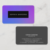 Namensschild - weiche Gradienten Visitenkarte (Vorne/Hinten)